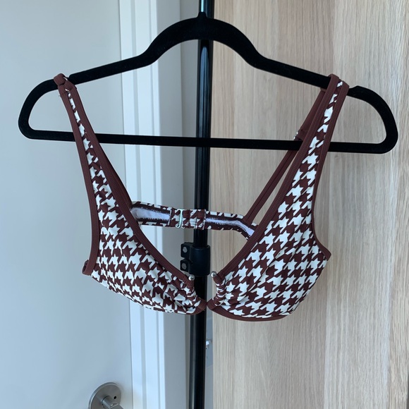 NWT Brown and White Houndstooth Bikini - Picture 2 of 9